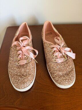 Keds x Kate Spade Rose Gold Glitter Sneakers